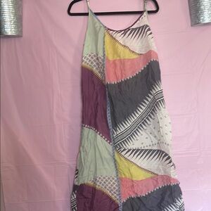 Multicolor Patchwork Maxi Dress